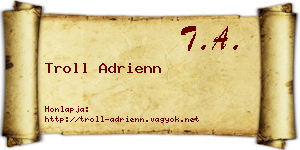 Troll Adrienn névjegykártya